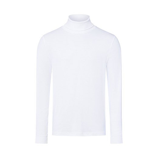 GRAAF Męska koszula z długim rękawem Mężczyźni Bawełna biały jednolity ze sklepu vangraaf w kategorii T-shirty męskie - zdjęcie 185956904
