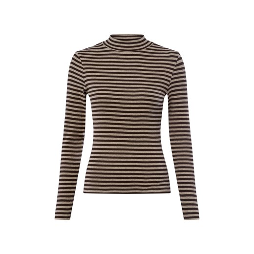 Marie Lund Damska koszulka z długim rękawem Kobiety Bawełna kitt w paski ze sklepu vangraaf w kategorii Bluzki damskie - zdjęcie 185956910