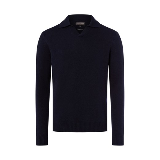 Finshley & Harding Męski sweter z dzianiny z zawartością kaszmiru Mężczyźni granatowy jednolity - id: 788154-0002-09900 - marki Finshley & Harding - 185956992 Finshley & Harding Męski sweter z dzianiny z zawartością kaszmiru Mężczyźni granatowy jednolity ze sklepu vangraaf w kategorii Swetry męskie - zdjęcie 185956992