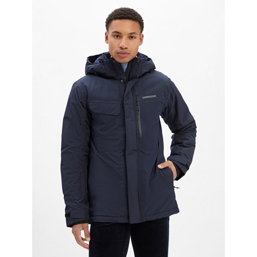 Didriksons Kurtka męska Mężczyźni granatowy jednolity ze sklepu vangraaf w kategorii Kurtki męskie - zdjęcie 185957062
