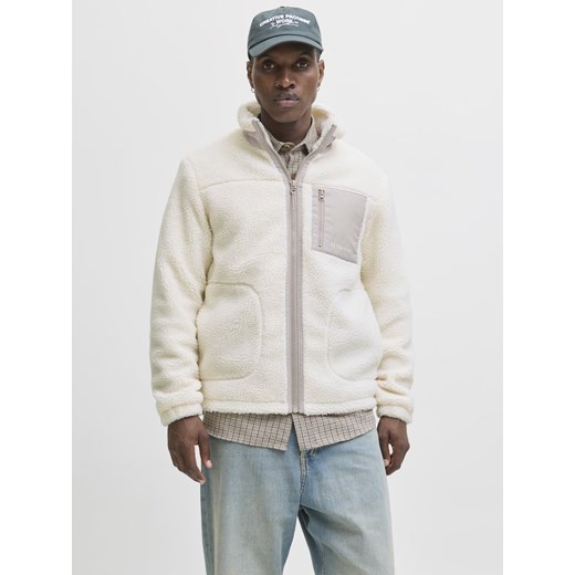 Jack & Jones Męska bluza dresowa - JJESoho Mężczyźni écru jednolity ze sklepu vangraaf w kategorii Bluzy męskie - zdjęcie 185957074