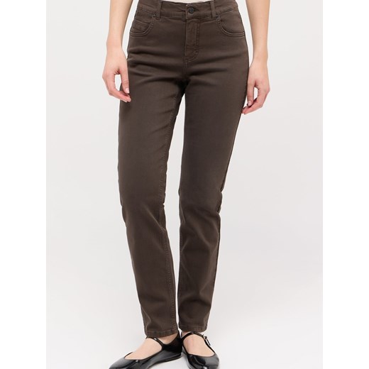 Angels Jeansy Kobiety Bawełna czekoladowy jednolity ze sklepu vangraaf w kategorii Jeansy damskie - zdjęcie 185957102