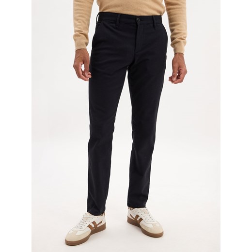 Alberto Spodnie - Lou Mężczyźni granatowy jednolity Alberto 32-30 vangraaf