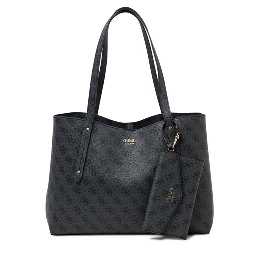 GUESS Sprzedawca damski - Brenton Kobiety antracytowy wzorzysty ze sklepu vangraaf w kategorii Torby Shopper bag - zdjęcie 185957180