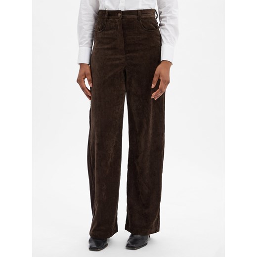 Marie Lund Damskie spodnie sztruksowe Kobiety błotnisty wypukły wzór tkaniny ze sklepu vangraaf w kategorii Spodnie damskie - zdjęcie 185957222