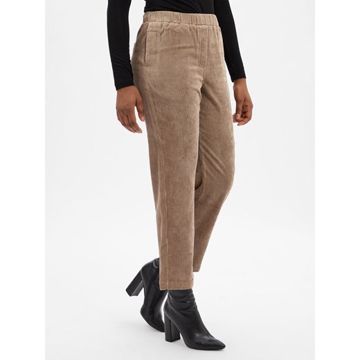 Marie Lund Damskie spodnie sztruksowe Kobiety melanżowy wypukły wzór tkaniny ze sklepu vangraaf w kategorii Spodnie damskie - zdjęcie 185957231