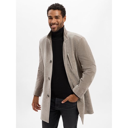 Finshley & Harding Płaszcz - Denver Mężczyźni kitt marmurkowy ze sklepu vangraaf w kategorii Płaszcze męskie - zdjęcie 185957243