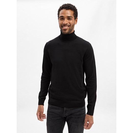 JOOP! Męski sweter z golfem - Donte Mężczyźni wełna ze strzyży czarny jednolity - id: 780288-0001-09940 - marki Joop! - 185957264 JOOP! Męski sweter z golfem - Donte Mężczyźni wełna ze strzyży czarny jednolity ze sklepu vangraaf w kategorii Swetry męskie - zdjęcie 185957264