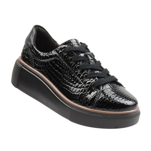 Skórzane półbuty damskie czarne Nika Komfort H-286 ze sklepu ulubioneobuwie w kategorii Półbuty damskie - zdjęcie 185957671