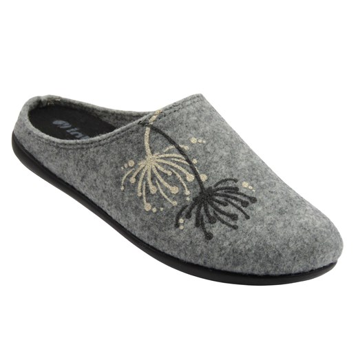 Kapcie damskie filcowe - Inblu GF-30, szare ze sklepu ulubioneobuwie w kategorii Kapcie damskie - zdjęcie 185957810