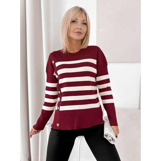 sweter umberto bordowy one size ze sklepu UBRA w kategorii Swetry damskie - zdjęcie 185958604