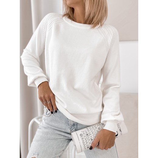 sweter federica ecru one size ze sklepu UBRA w kategorii Swetry damskie - zdjęcie 185958672