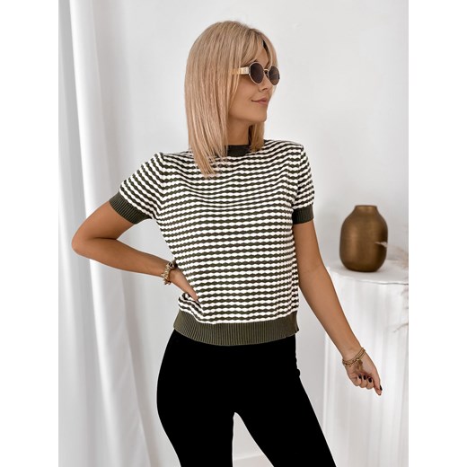 sweter tiziano khaki one size ze sklepu UBRA w kategorii Swetry damskie - zdjęcie 185958802