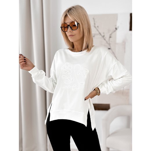 bluza tancredi ecru one size ze sklepu UBRA w kategorii Bluzy damskie - zdjęcie 185959323
