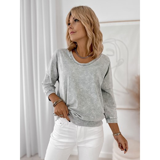 bluzka zerlina szara one size ze sklepu UBRA w kategorii Bluzki damskie - zdjęcie 185959383