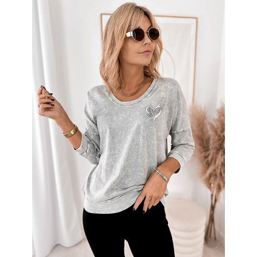 bluzka rimini szara one size ze sklepu UBRA w kategorii Bluzki damskie - zdjęcie 185959470