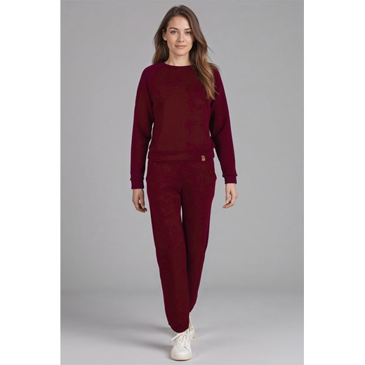Komplet bluza+spodnie Vivisence 9204kmpl bordowy ze sklepu kontri.pl w kategorii Komplety i garnitury damskie - zdjęcie 185960022