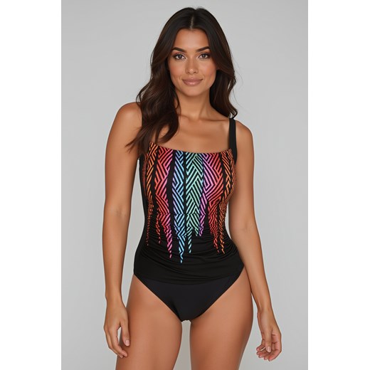 Kostium kąpielowy jednoczęściowy Vivisence 3109 czarno-kolorowy ze sklepu kontri.pl w kategorii Stroje kąpielowe - zdjęcie 185960161