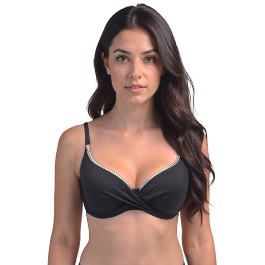 Kostium kąpielowy biustonosz push-up Vivisence 3222 czarno-złoty ze sklepu kontri.pl w kategorii Stroje kąpielowe - zdjęcie 185960232