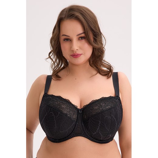 Biustonosz półusztywniany Gaia 594M Sandy Maxi czarny 3 ze sklepu kontri.pl w kategorii Biustonosze - zdjęcie 185960280