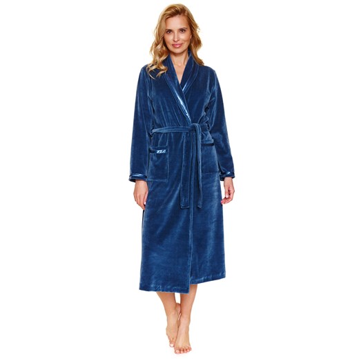 Szlafrok Doctor Nap SWA.1078 deep blue ze sklepu kontri.pl w kategorii Szlafroki damskie - zdjęcie 185960461