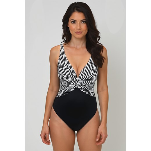 Kostium kąpielowy jednoczęściowy Vivisence 3111 czarno-biały ze sklepu kontri.pl w kategorii Stroje kąpielowe - zdjęcie 185960513