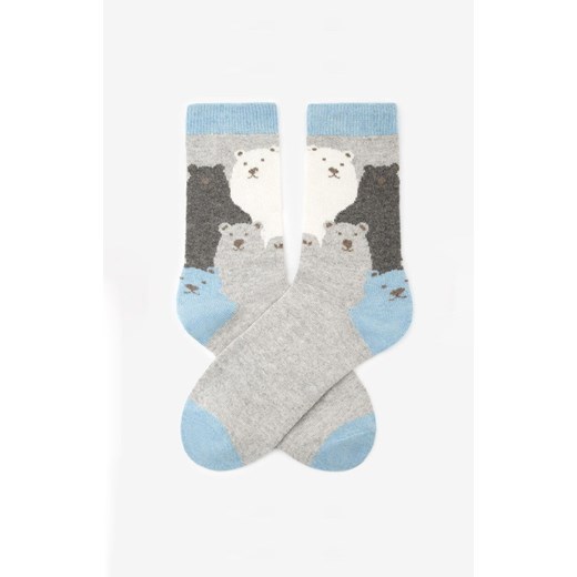 Marilyn skarpetki damskie z misiami szaro-niebieskie D34, Kolor szaro-niebieski, Rozmiar uniwersalny, Marilyn ze sklepu Primodo w kategorii Skarpetki damskie - zdjęcie 185961443