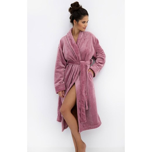 Sensis długi szlafrok damski wrzosowy Chana, Kolor wrzosowy, Rozmiar S, SENSIS Sensis L promocyjna cena Primodo