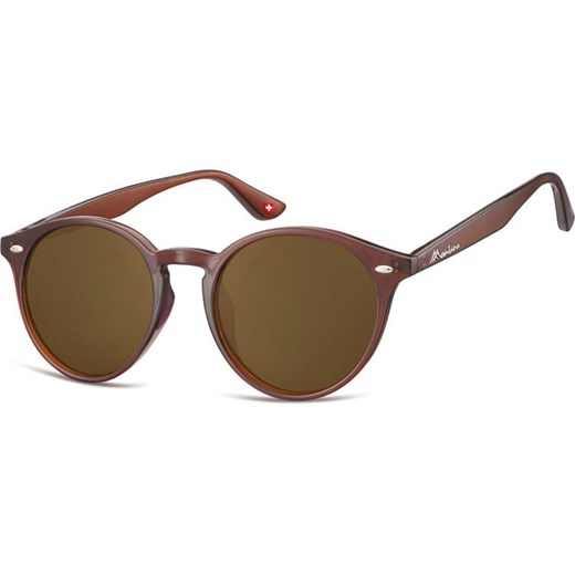 Okulary okrągłe brązowe lenonki S20E ze sklepu Stylion w kategorii Okulary przeciwsłoneczne damskie - zdjęcie 185961920
