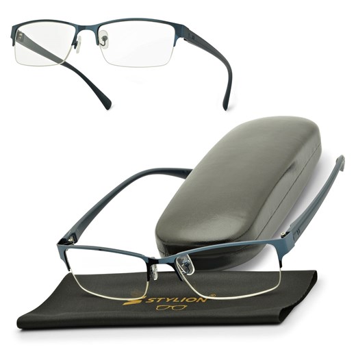 Plusy +4.00 Okulary korekcyjne żyłkowe prostokątne do czytania ST329A ze sklepu Stylion w kategorii Okulary przeciwsłoneczne męskie - zdjęcie 185961930