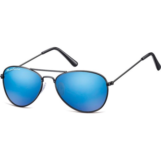 Pilotki okulary aviator dziecięce Montana 964A lustrzanki czarno niebieskie ze sklepu Stylion w kategorii Zegarki - zdjęcie 185961973