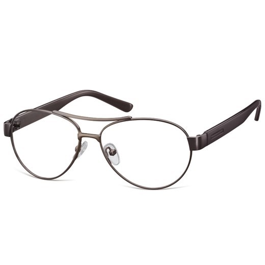 Małe Okulary oprawki Pilotki metalowe korekcyjne medium M380B brązowe ze sklepu Stylion w kategorii Okulary korekcyjne męskie - zdjęcie 185962051
