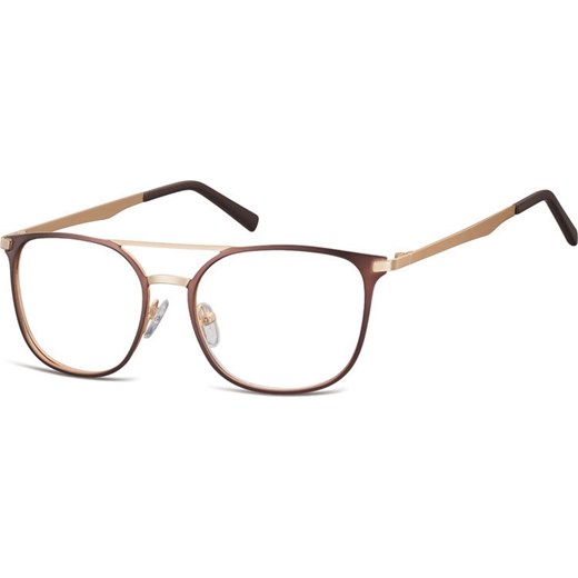 Okulary oprawki a'la Pilotki zerówki metalowe korekcyjne 974B ciemnobrązowe + złote - id: 3110 - marki Sunoptic - 185962142 Okulary oprawki a'la Pilotki zerówki metalowe korekcyjne 974B ciemnobrązowe + złote ze sklepu Stylion w kategorii Zegarki - zdjęcie 185962142