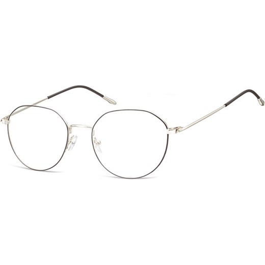 Lenonki Okulary oprawki optyczne 928 srebrne + czarne ze sklepu Stylion w kategorii Zegarki - zdjęcie 185962181