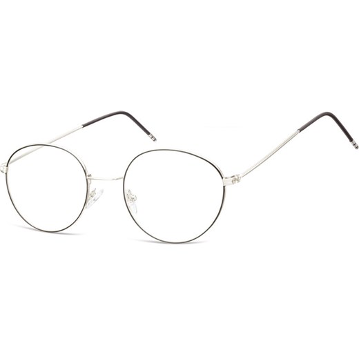 Lenonki Okulary oprawki optyczne 929 srebrne + czarne ze sklepu Stylion w kategorii Okulary korekcyjne męskie - zdjęcie 185962224