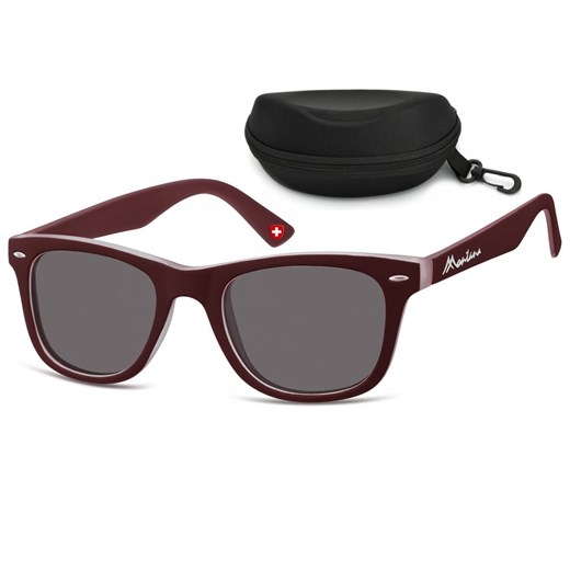 Bordowe Okulary Przeciwsłoneczne Nerdy Montana M42E ze sklepu Stylion w kategorii Okulary przeciwsłoneczne męskie - zdjęcie 185962291