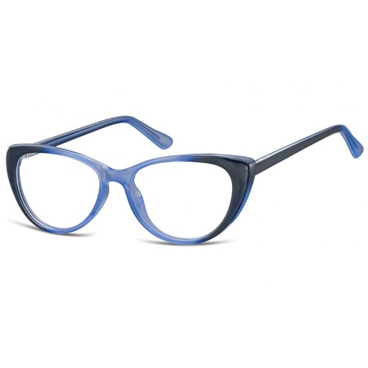 Okulary oprawki korekcyjne Kocie Oczy zerówki Sunoptic CP138C gradient niebieski ze sklepu Stylion w kategorii Okulary korekcyjne damskie - zdjęcie 185962320