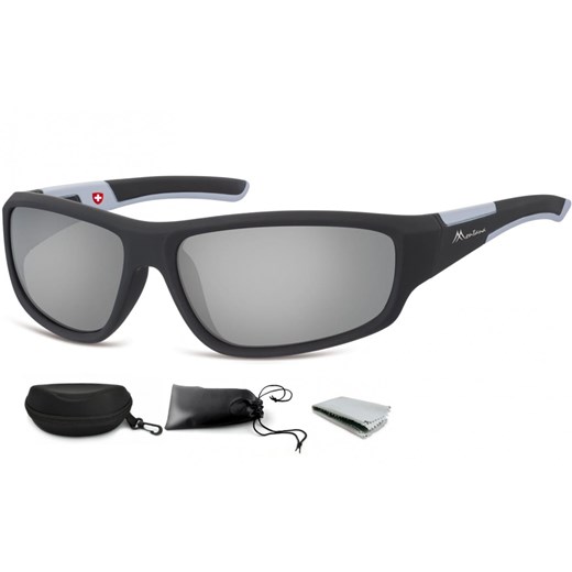 Okulary dziecięce sportowe Unisex lustrzane czarne matowe CS91C - id: 3659 - marki Montana - 185962413 Okulary dziecięce sportowe Unisex lustrzane czarne matowe CS91C ze sklepu Stylion w kategorii Zegarki - zdjęcie 185962413