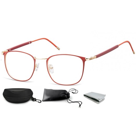 Okulary oprawki optyczne korekcyjne Montana 934G czerwono-złote ze sklepu Stylion w kategorii Okulary korekcyjne męskie - zdjęcie 185962444