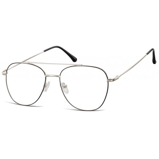 Oprawki okulary Pilotki zerówki korekcyjne 922G czarno-srebrne ze sklepu Stylion w kategorii Zegarki - zdjęcie 185962630
