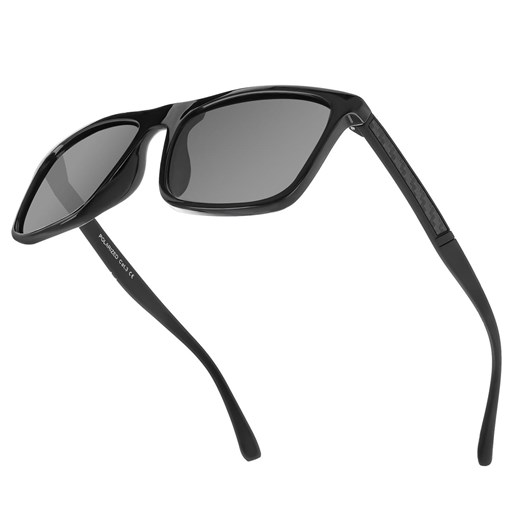 Przeciwsłoneczne okulary Nerdy UV400 Polaryzacyjne POL-765 czarne ze sklepu Stylion w kategorii Okulary przeciwsłoneczne męskie - zdjęcie 185962754