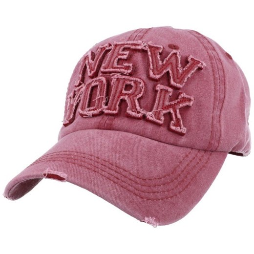 Czapka z Daszkiem NEW YORK bejsbolówka bordowa CZ-50B ze sklepu Stylion w kategorii Czapki z daszkiem damskie - zdjęcie 185962781