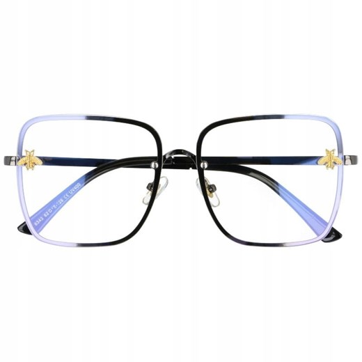 Okulary Kwadratowe z filtrem światła niebieskiego do komputera zerówki 2535-1 ze sklepu Stylion w kategorii Okulary zerówki damskie - zdjęcie 185962952