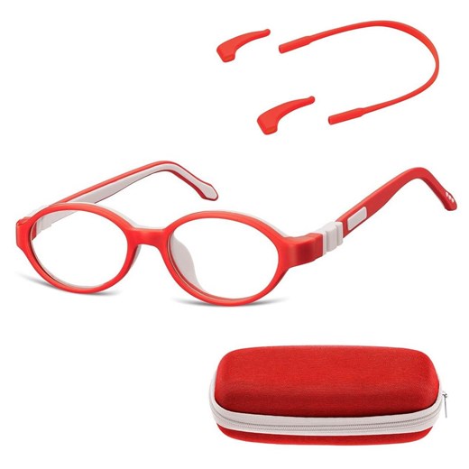 Elastyczne dziecięce oprawki okularowe zerówki owalne + gumka Sunoptic K4D czerwone - id: 362 - marki Sunoptic - 185962960 Elastyczne dziecięce oprawki okularowe zerówki owalne + gumka Sunoptic K4D czerwone ze sklepu Stylion w kategorii Akcesoria dziecięce - zdjęcie 185962960