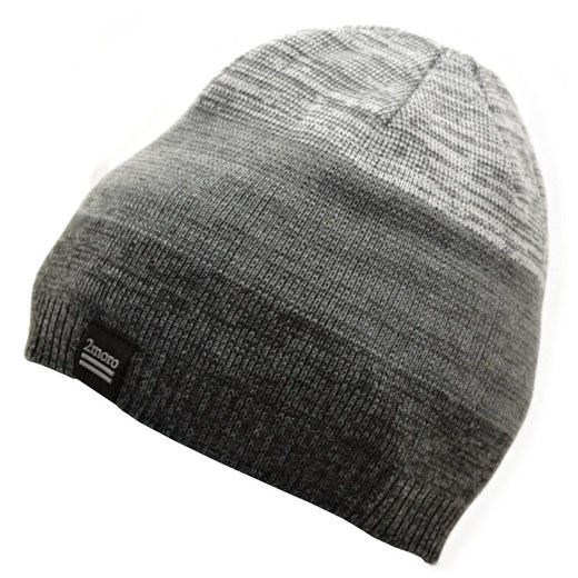 Męska Zimowa Czapka odcienie szarości z polarem - L/XL 2MORO ST-554 ze sklepu Stylion w kategorii Zegarki - zdjęcie 185962991