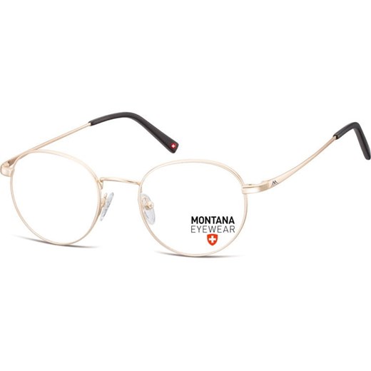 Zlote Lenonki okragle okulary oprawki optyczne, korekcyjne Montana MM609A ze sklepu Stylion w kategorii Zegarki - zdjęcie 185963132