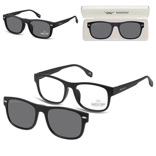 2w1 - Plusy +3.00 OKULARY DO CZYTANIA + NAKŁADKA PRZECIWSŁONECZNA z Polaryzacją CLIP-MRC-1 ze sklepu Stylion w kategorii Okulary korekcyjne damskie - zdjęcie 185963170