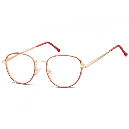 Owalne Okulary oprawki optyczne 918 złoto-bordowe ze sklepu Stylion w kategorii Okulary korekcyjne damskie - zdjęcie 185963191