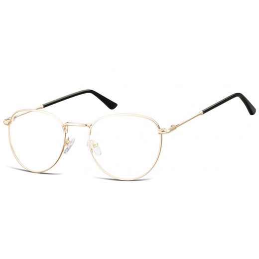 Okulary oprawki owalne Lenonki optyczne 920B złote ze sklepu Stylion w kategorii Okulary korekcyjne damskie - zdjęcie 185963202