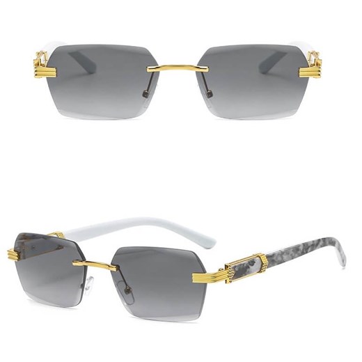 Damskie okulary przeciwsłoneczne Glamour bezramkowe prostokątne SKK-03 ze sklepu Stylion w kategorii Okulary przeciwsłoneczne damskie - zdjęcie 185963232